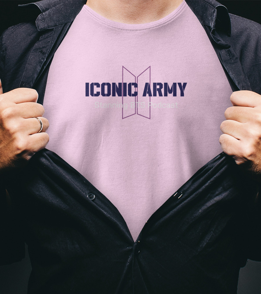 Iconic Army Stanning BTS Podcast T-Shirt