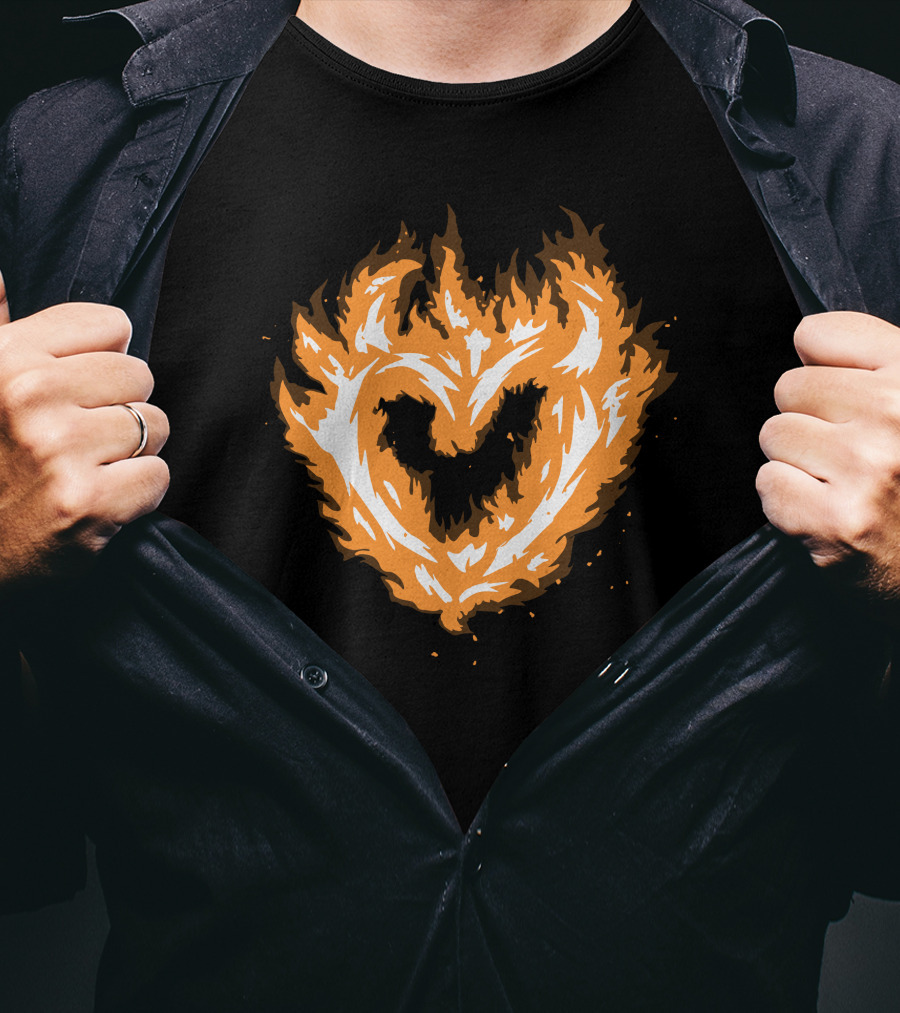 Sapnap 4 Million Flame Heart Fiery T-Shirt
