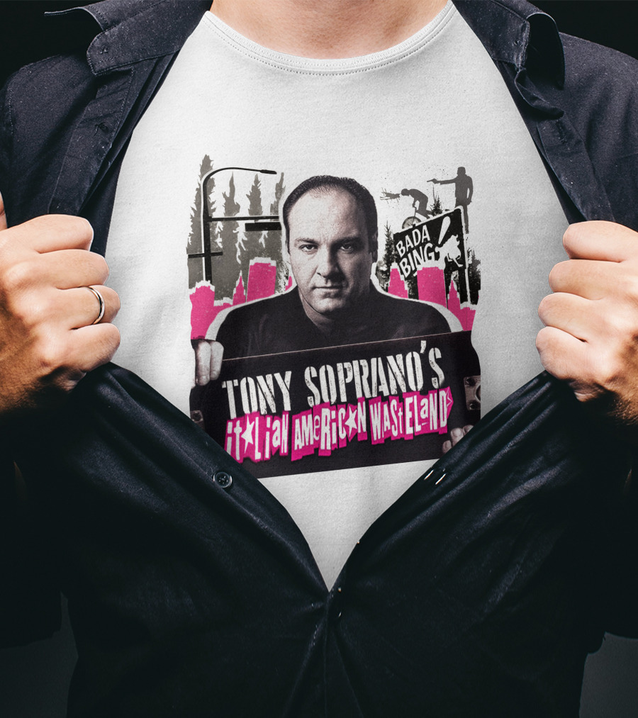 Tony Soprano's Italian American Wasteland Bada Bing Skateboarding Scene T-Shirt