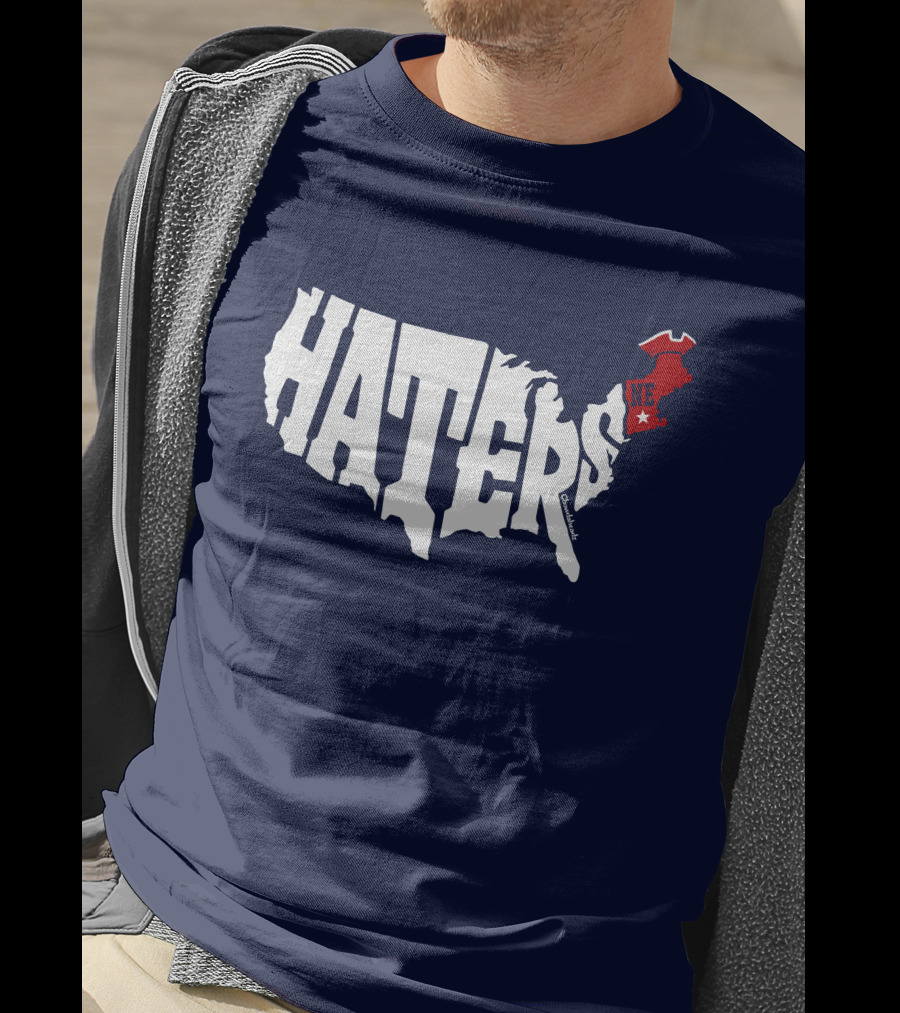 Haters New England Patriots Map T-Shirt