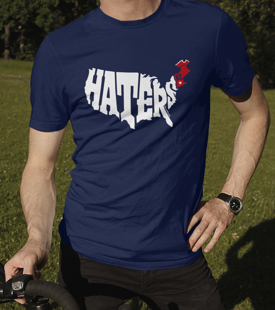 Haters New England Patriots Map T-Shirt