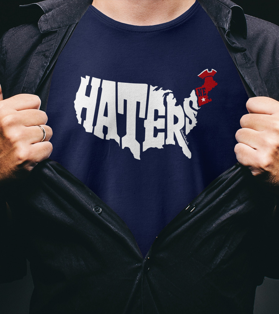 Haters New England Patriots Map T-Shirt