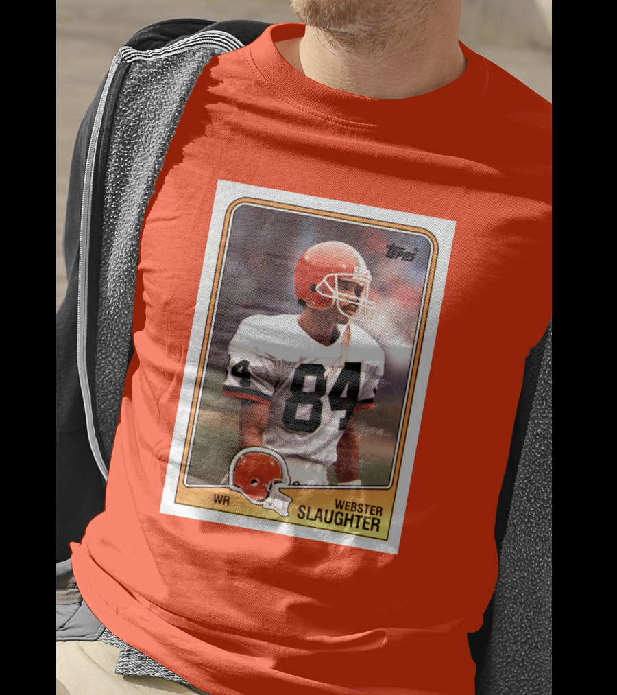 Webster Slaughter WR Cleveland Browns Topps Football Card T-Shirt