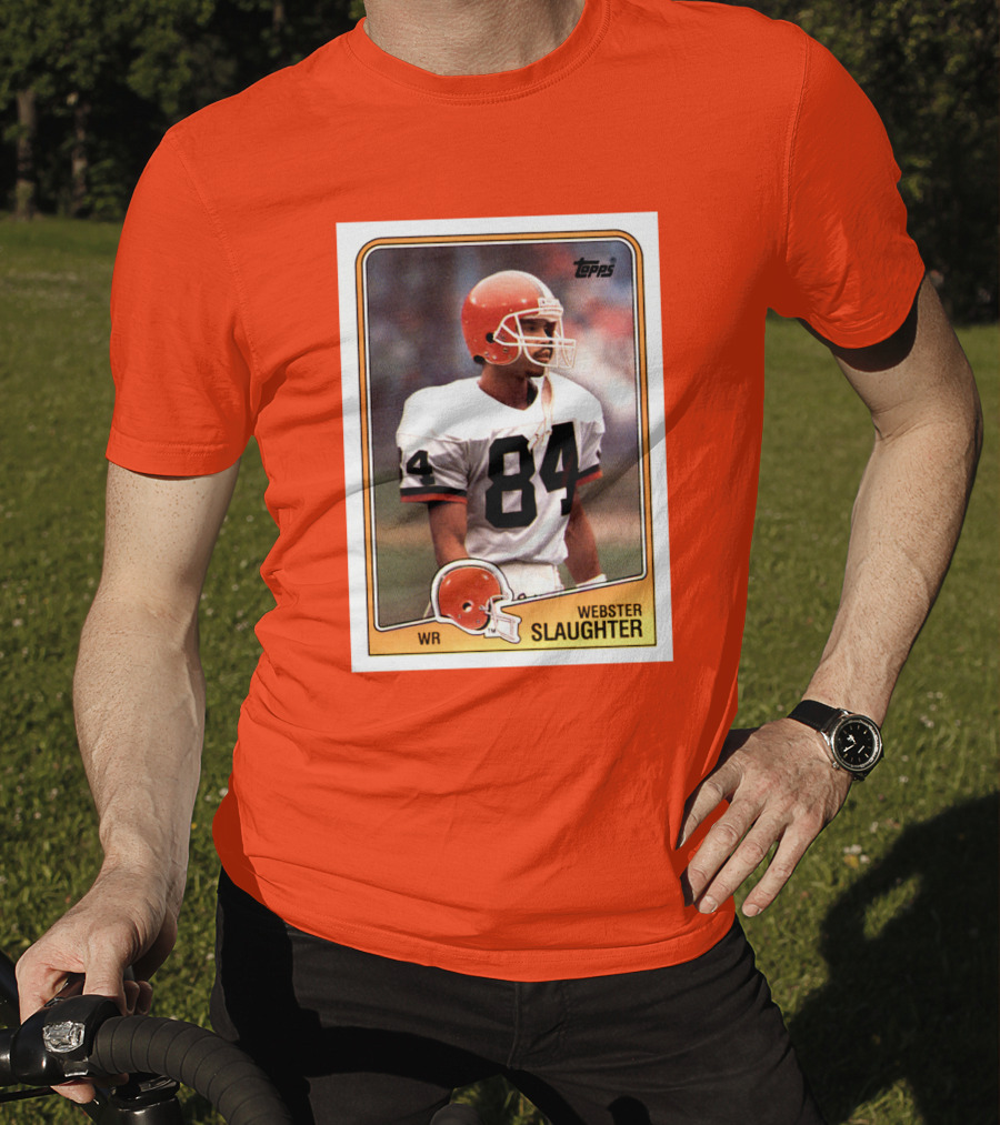 Webster Slaughter WR Cleveland Browns Topps Football Card T-Shirt
