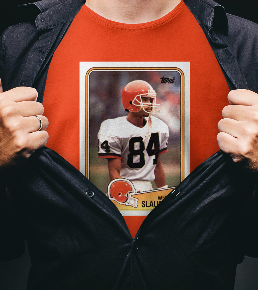 Webster Slaughter WR Cleveland Browns Topps Football Card T-Shirt