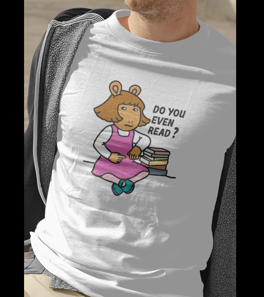 D.W. Read Do You Even Read Inkwell Threads Sitting With Books T-Shirt