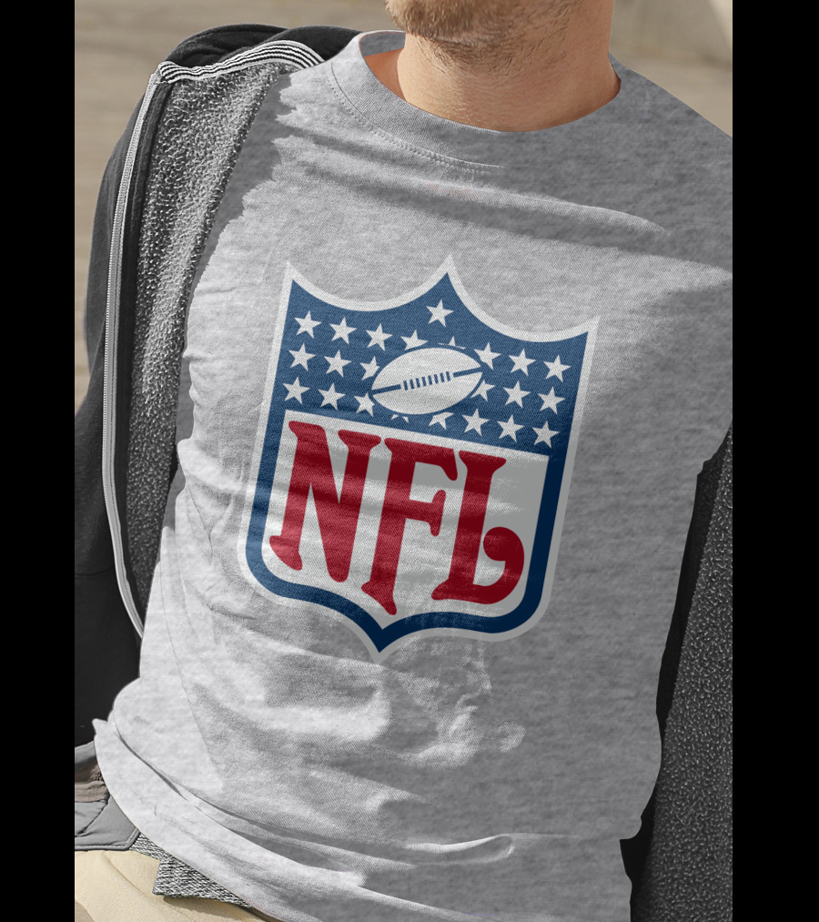 Annie Agar NFL Meeting Football Shield T-Shirt