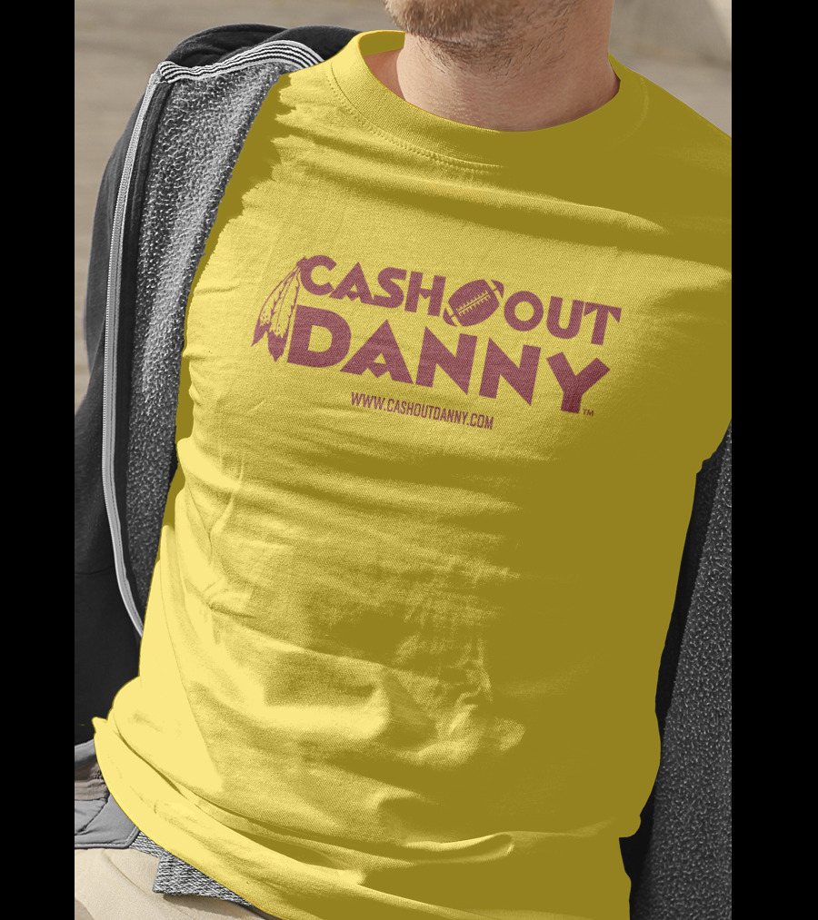 Cash Out Danny Www.cashoutdanny.com Football Feathers Logo Merch Sell T-Shirt