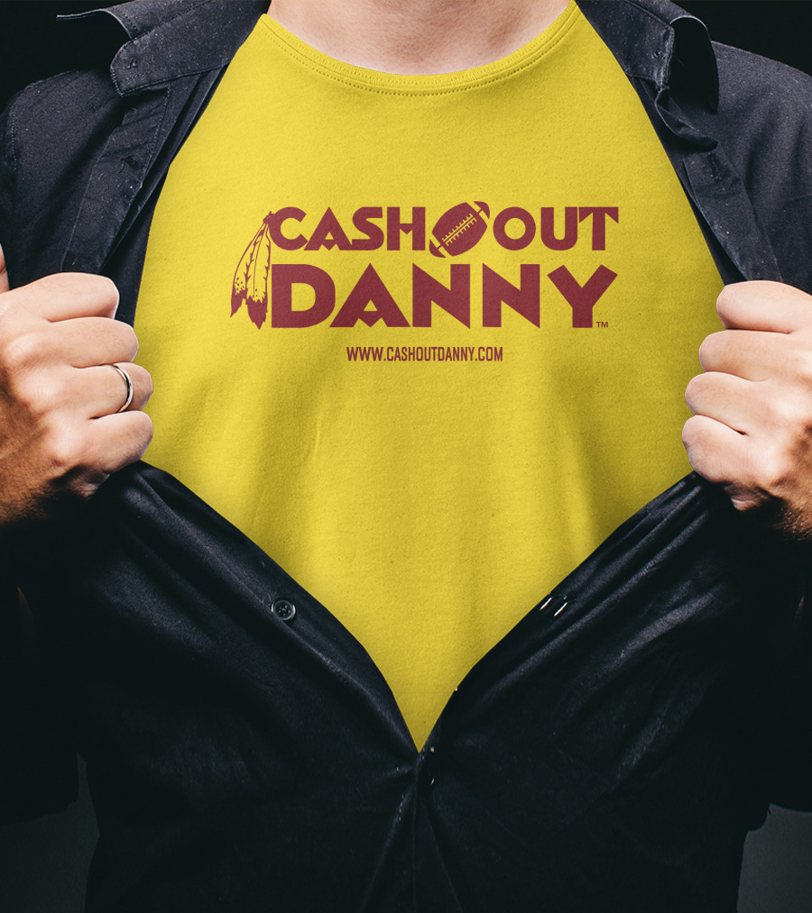 Cash Out Danny Www.cashoutdanny.com Football Feathers Logo Merch Sell T-Shirt