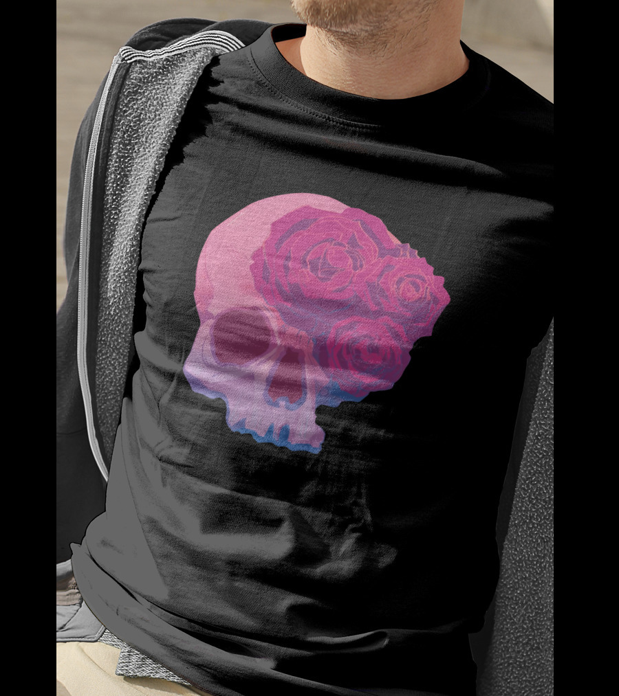 Taliesin Jaffe Pink Skull With Gothic Roses T-Shirt