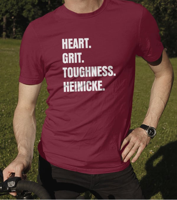 Heart Grit Toughness Heinicke Football Motivation T-Shirt