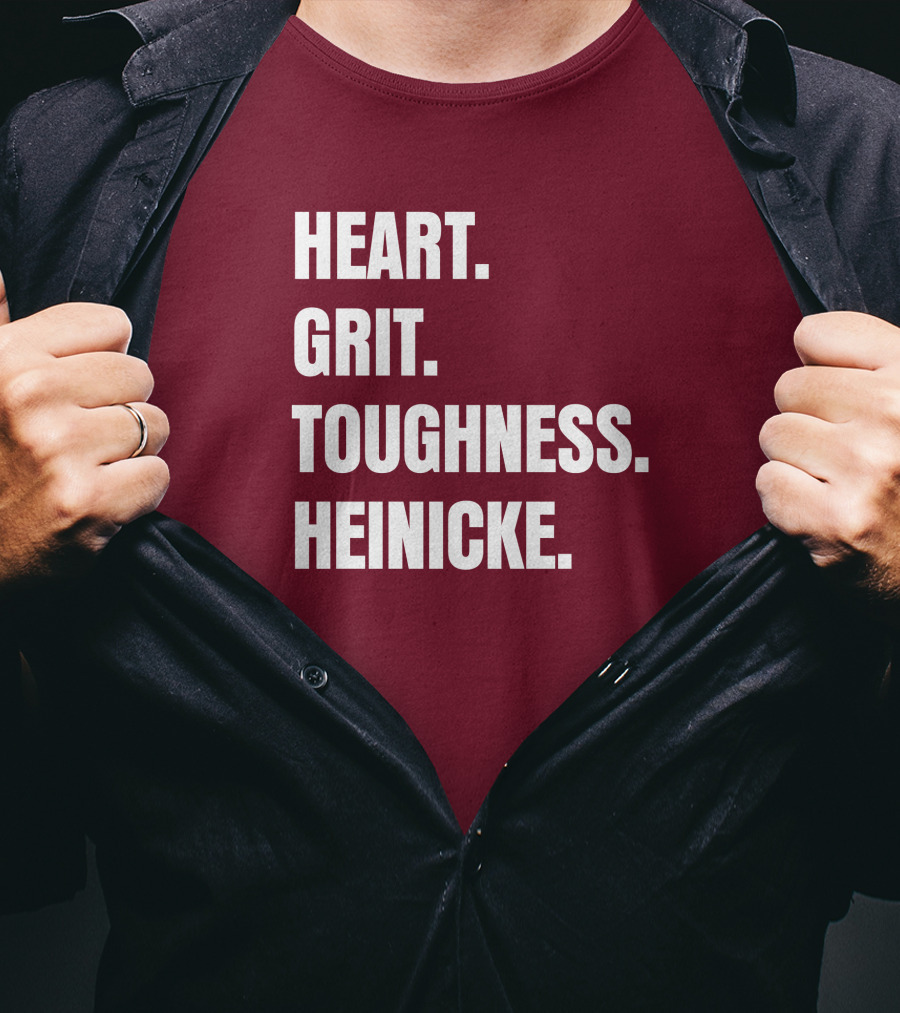 Heart Grit Toughness Heinicke Football Motivation T-Shirt