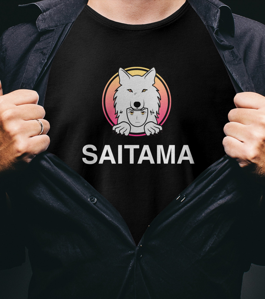 Mkay Saitama Saitama Inu Coin Anime Wolf T-Shirt