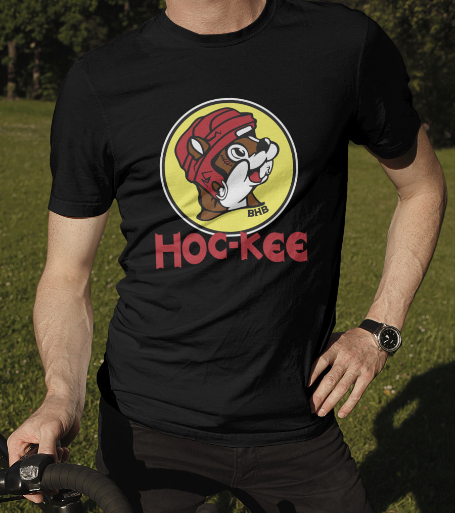 Bring Hockey Back BHB Hoc-Kee Beaver With Helmet T-Shirt