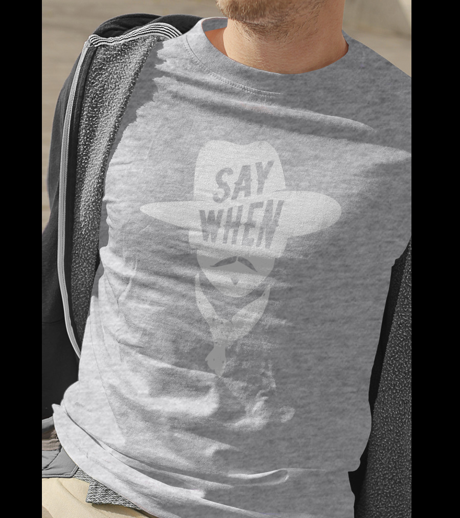 Aaron Rodgers Say When Cowboy Style Vintage Charcoal T-Shirt