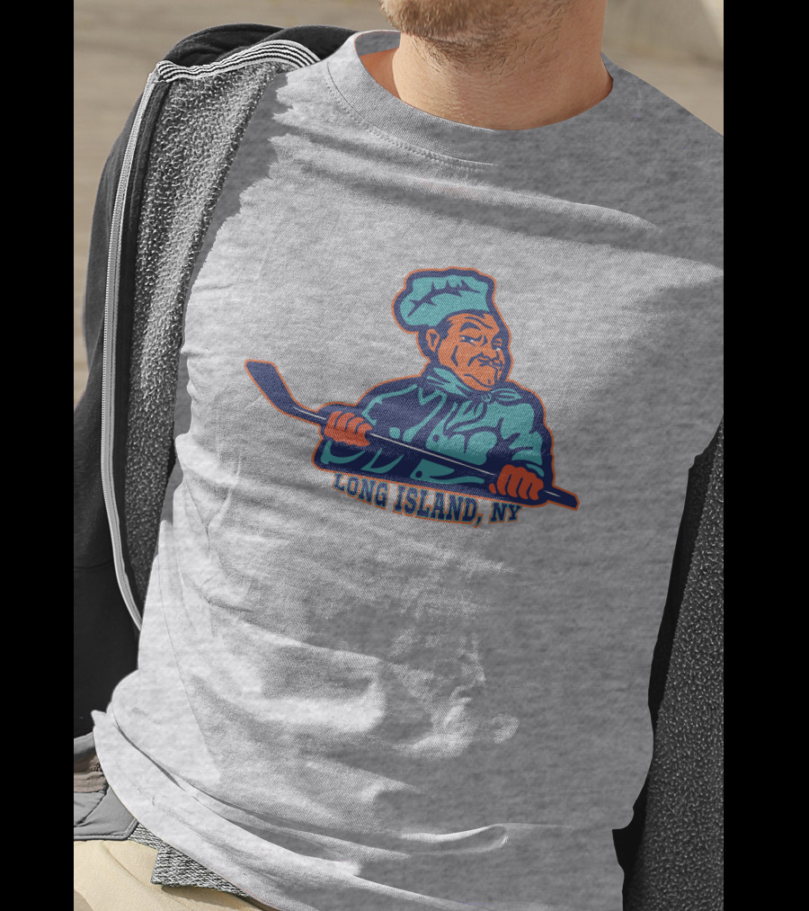 Borrelli's Hockey Long Island NY Chef With Hockey Stick T-Shirt