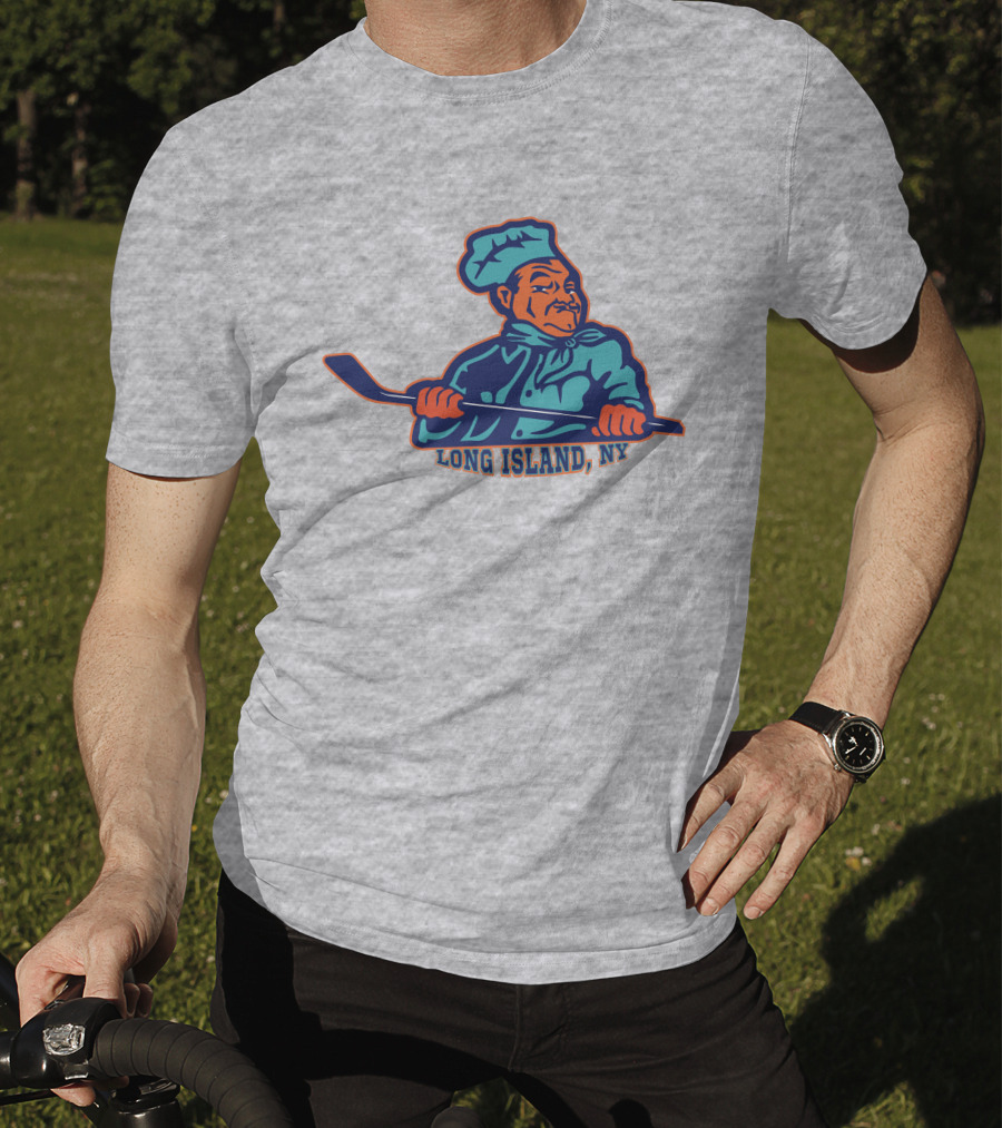 Borrelli's Hockey Long Island NY Chef With Hockey Stick T-Shirt