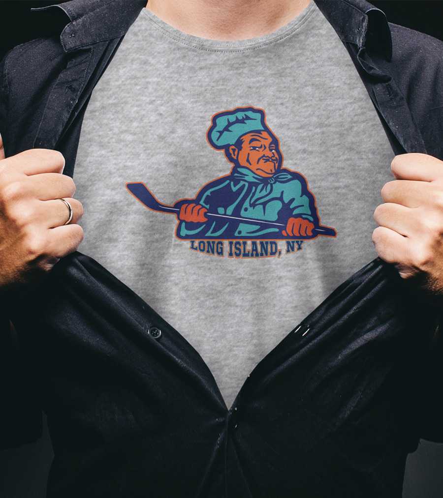 Borrelli's Hockey Long Island NY Chef With Hockey Stick T-Shirt