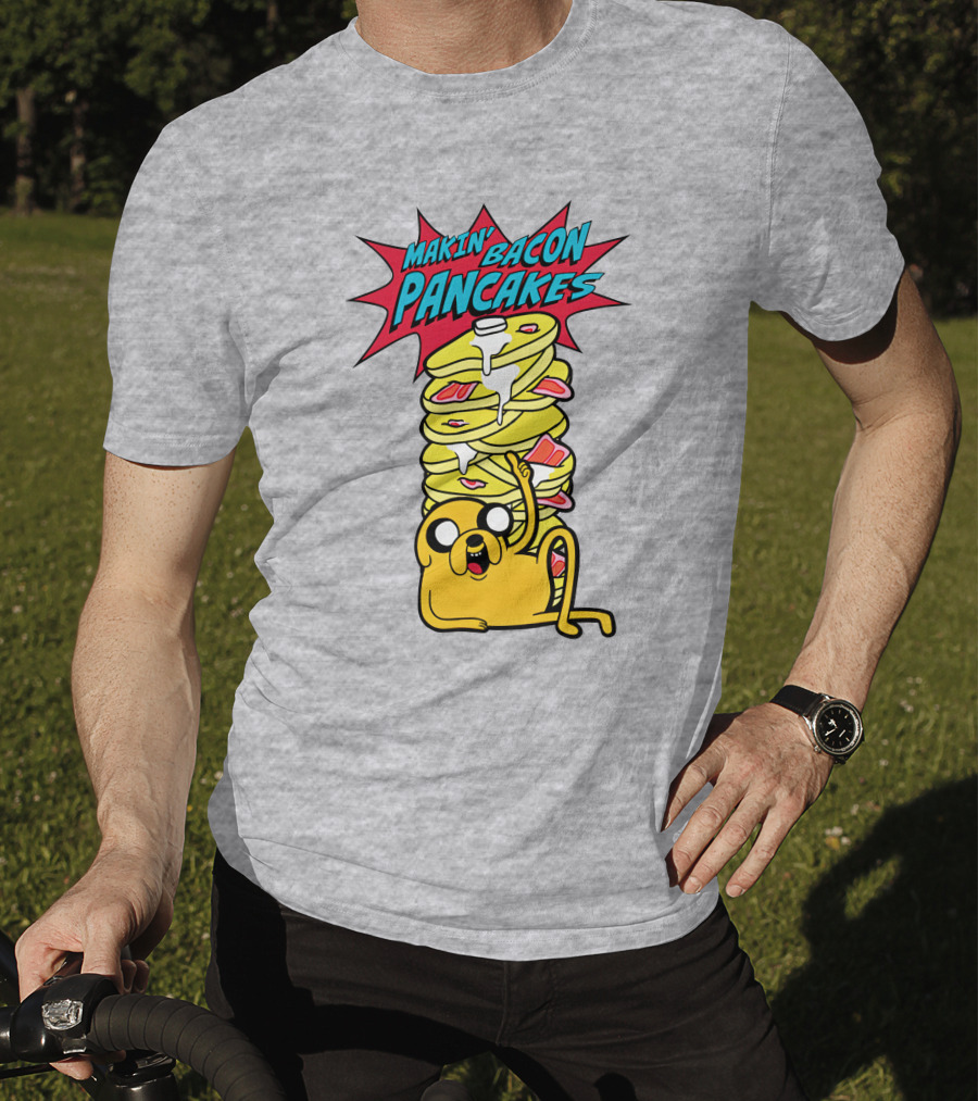 Makin' Bacon Pancakes Stack With Jake The Dog T-Shirt