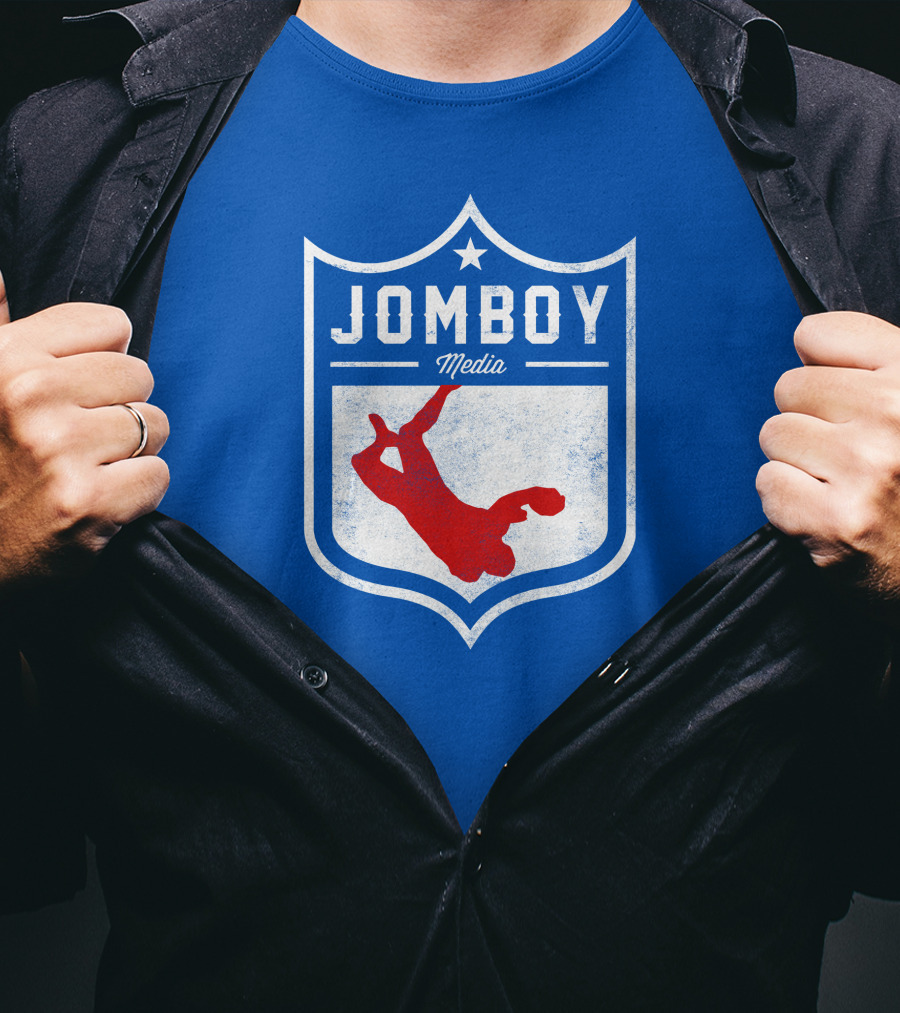 Jomboy Media Merch Thicc Six New Logo NFL Shield T-Shirt
