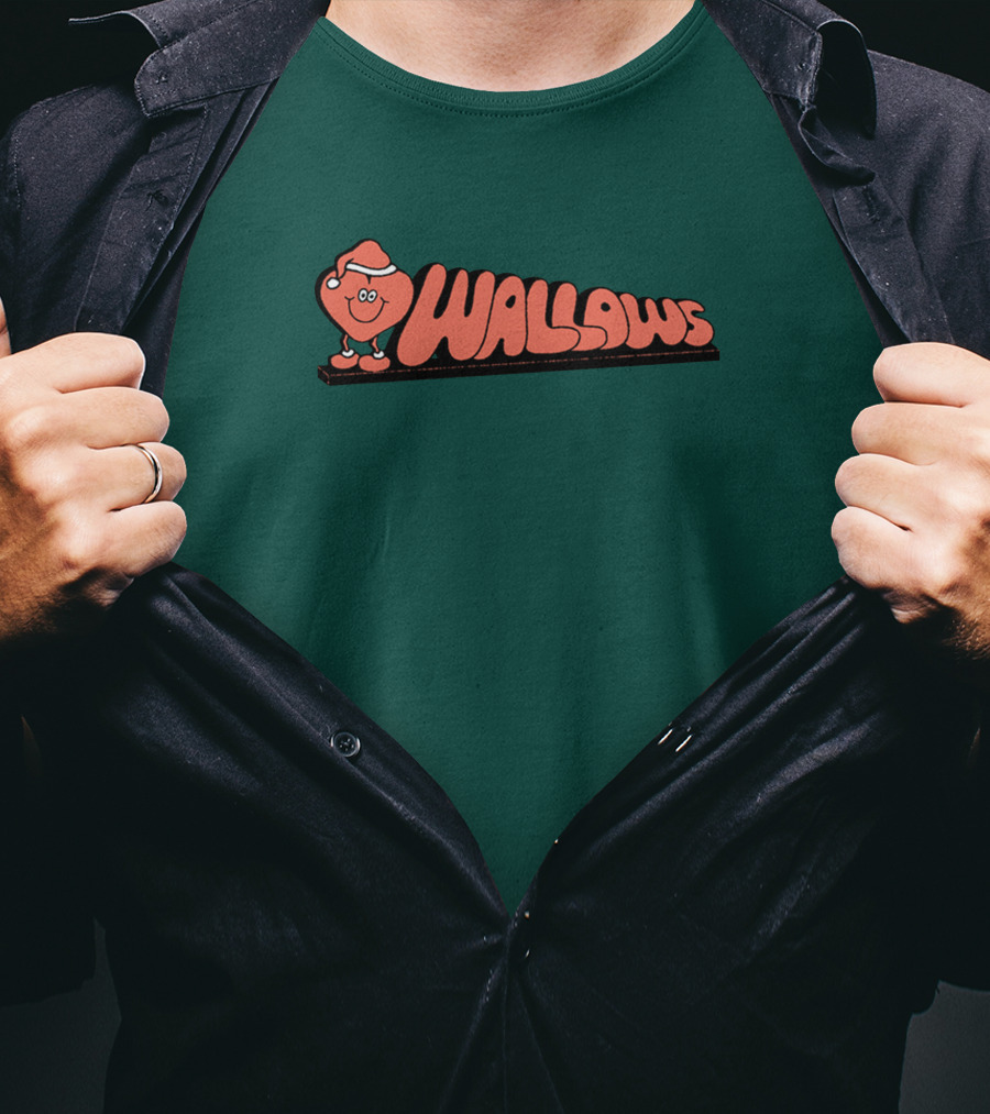 Wallows Holiday Love Music Merch Santa Heart T-Shirt