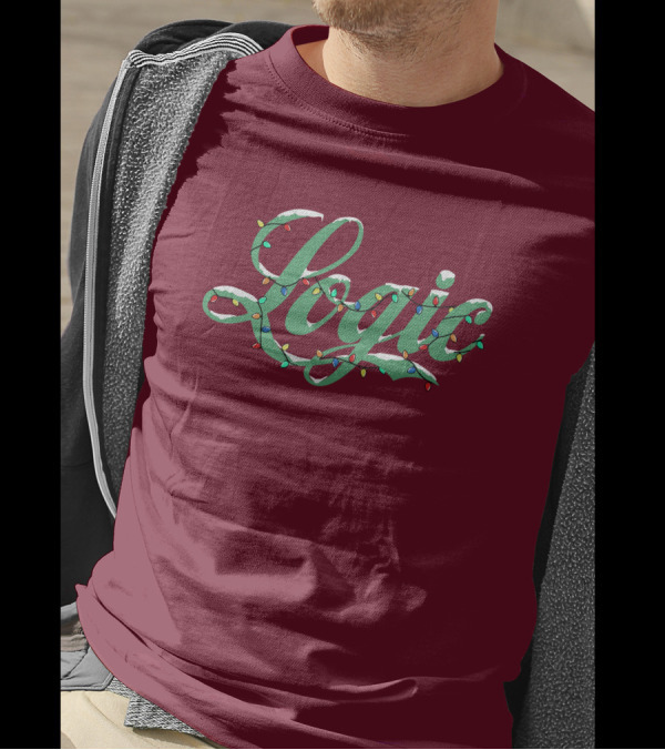 Logic Merch Holiday Lights Script Collection T-Shirt