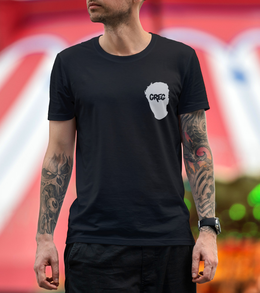 Danny Gonzalez Merch Greg Text Silhouette Pigment Dyed T-Shirt