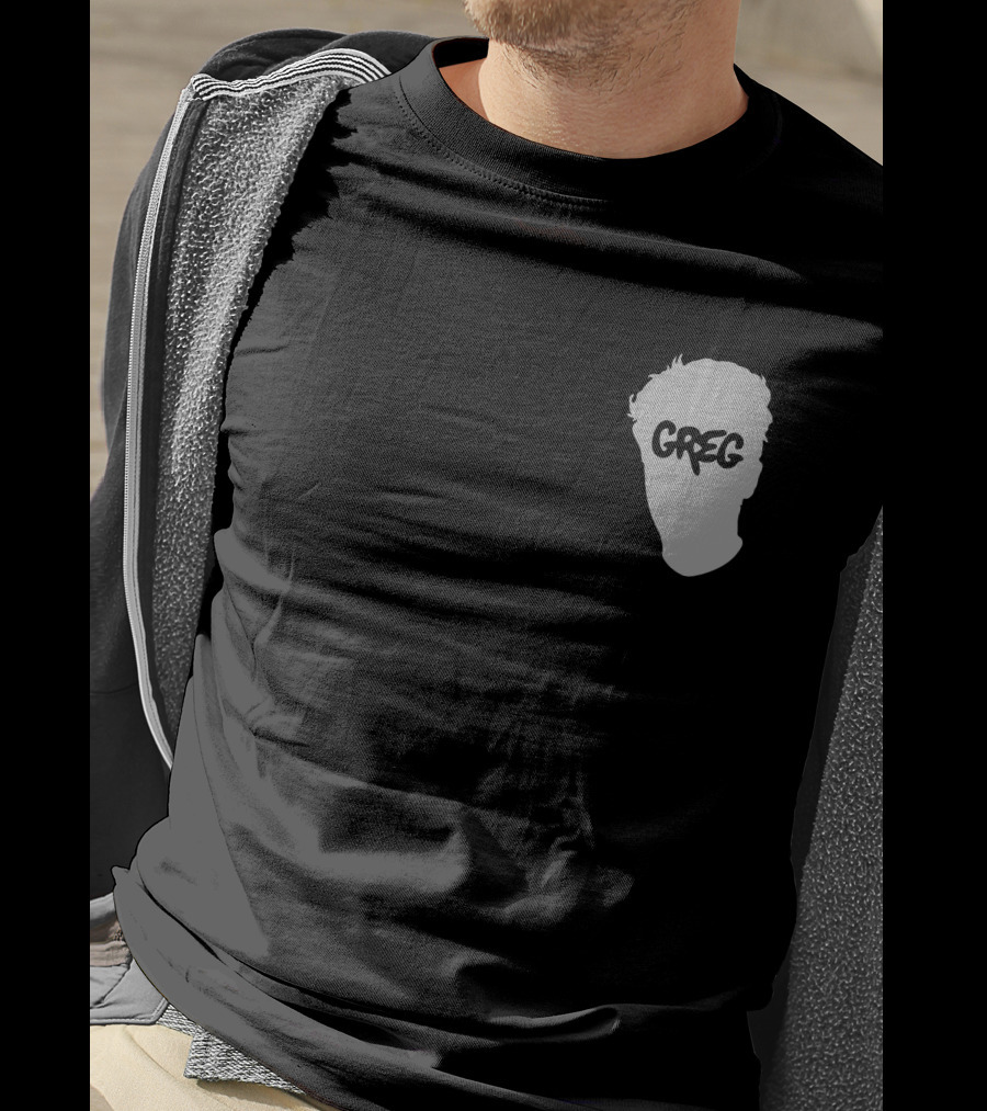 Danny Gonzalez Merch Greg Text Silhouette Pigment Dyed T-Shirt