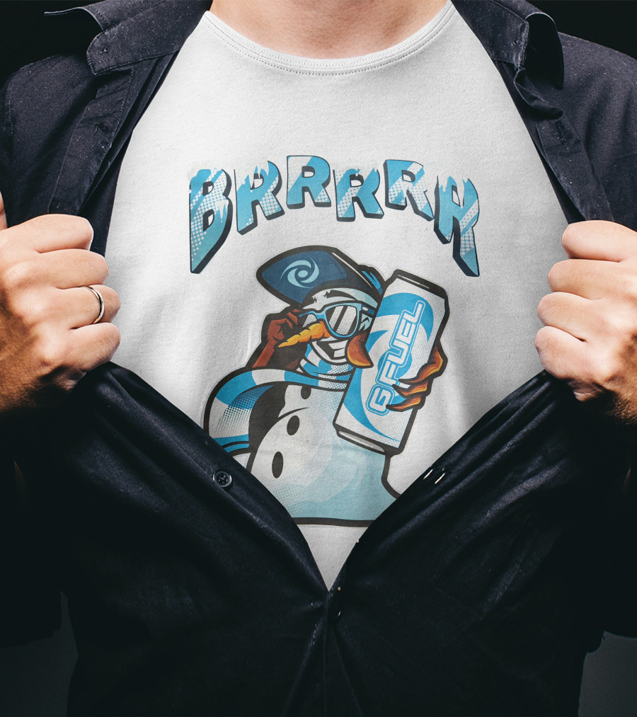 G Fuel Brrrrr Snowman Energy Drink Winter Theme Meta Threads T-Shirt