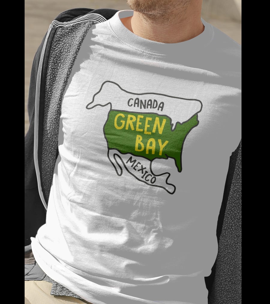 Green Bay Canada Mexico Map T-Shirt