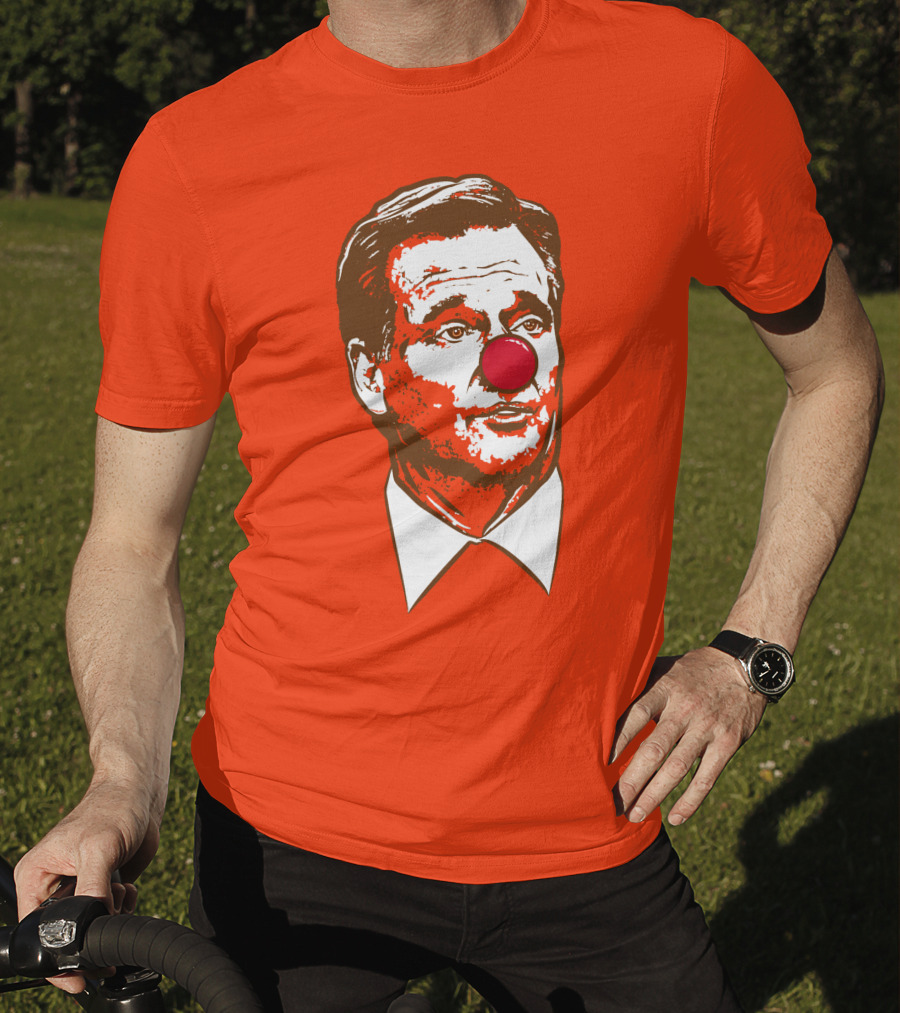 Cle Clown NFL Roger Goodell Red Nose Satire T-Shirt