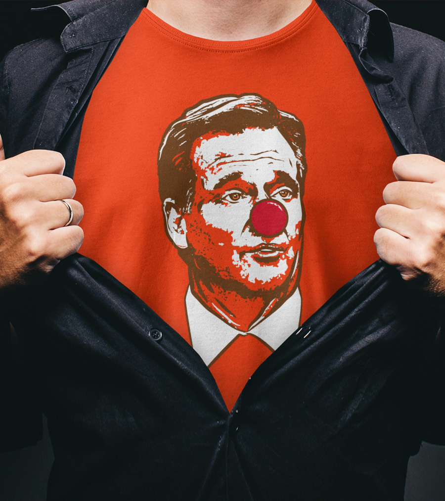 Cle Clown NFL Roger Goodell Red Nose Satire T-Shirt