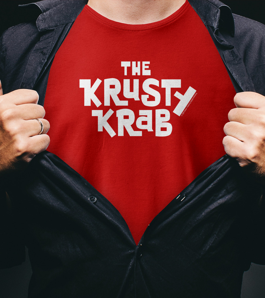 Joe Burrow The Krusty Krab Spongebob Squarepants Crossover Patrick Star Football NFL Cincinnati Bengals Cartoon Network Nickelodeon T-Shirt