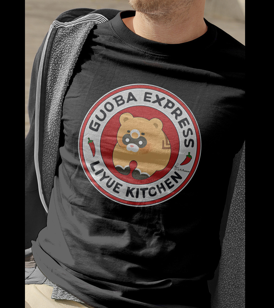 Guoba Express Liyue Kitchen Cute Panda Logo Jackie Lastra T-Shirt