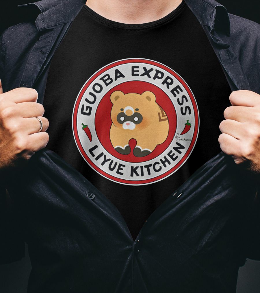 Guoba Express Liyue Kitchen Cute Panda Logo Jackie Lastra T-Shirt