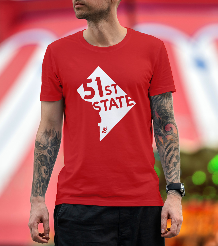 Juan Soto 51St State Wear Bailiwick Washington DC 51st State Outline T-Shirt