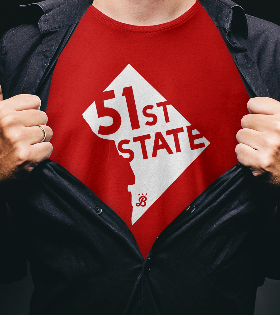 Juan Soto 51St State Wear Bailiwick Washington DC 51st State Outline T-Shirt