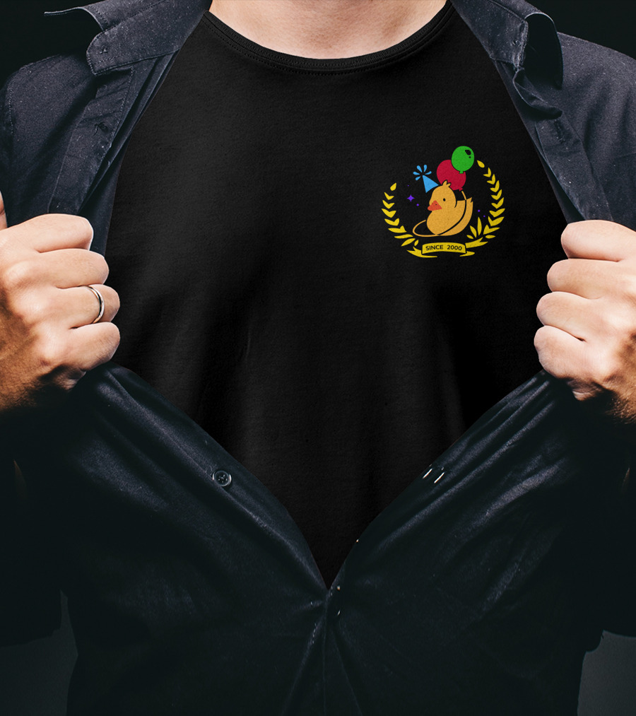 Quackity Merch Birthday Since 2000 Duck Balloons T-Shirt