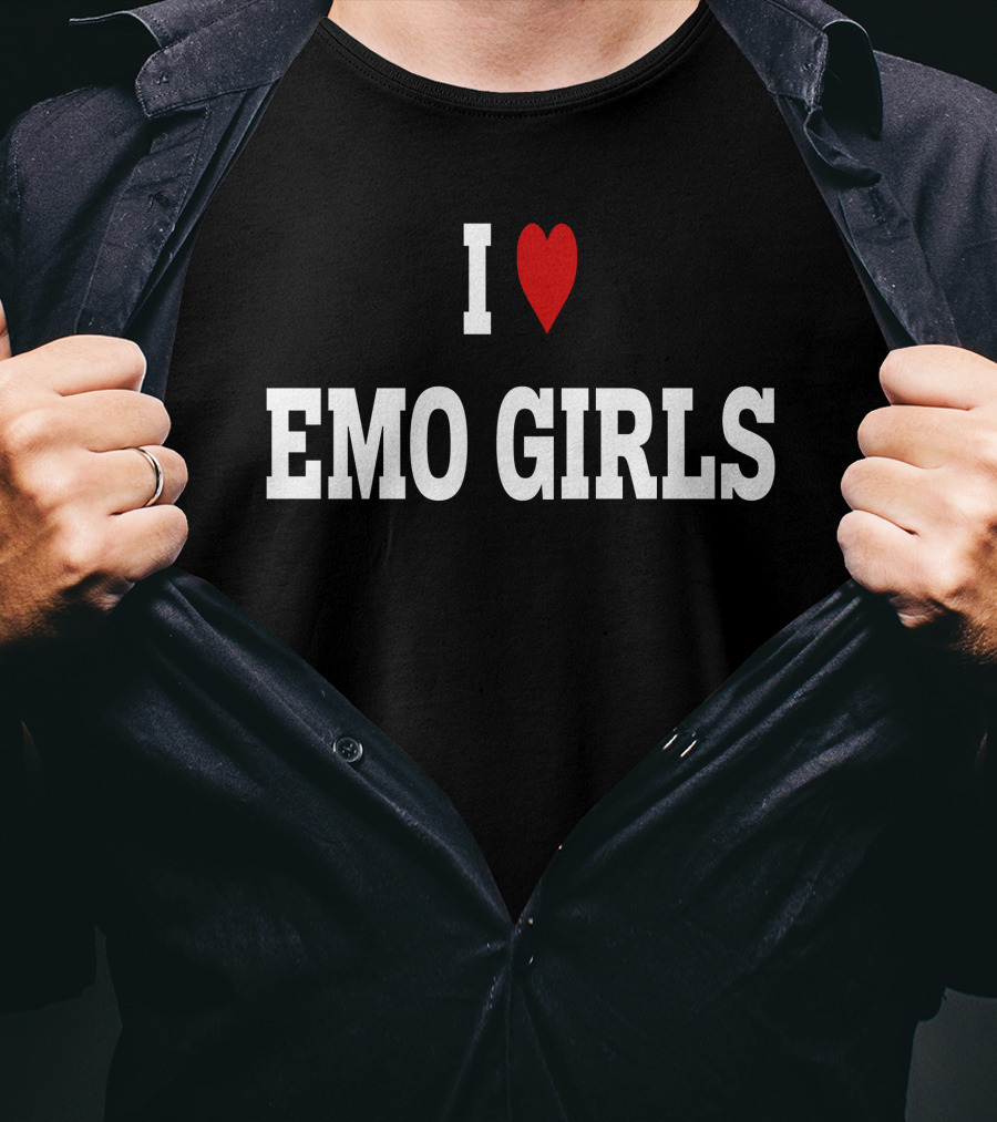 I Love Emo Girls Romancaandle Emo Culture Expression T-Shirt