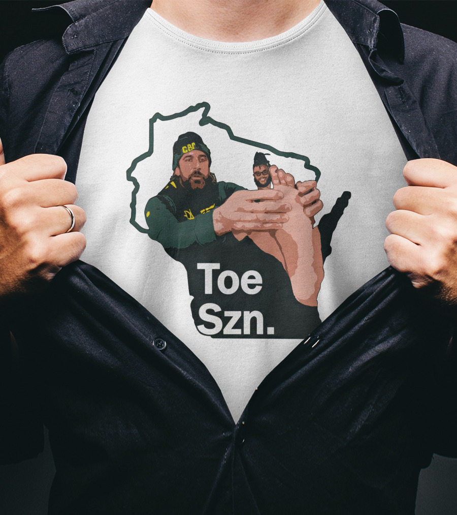 Kurt Benkert Aaron Rodgers Toe Szn GBP Wisconsin Outline T-Shirt