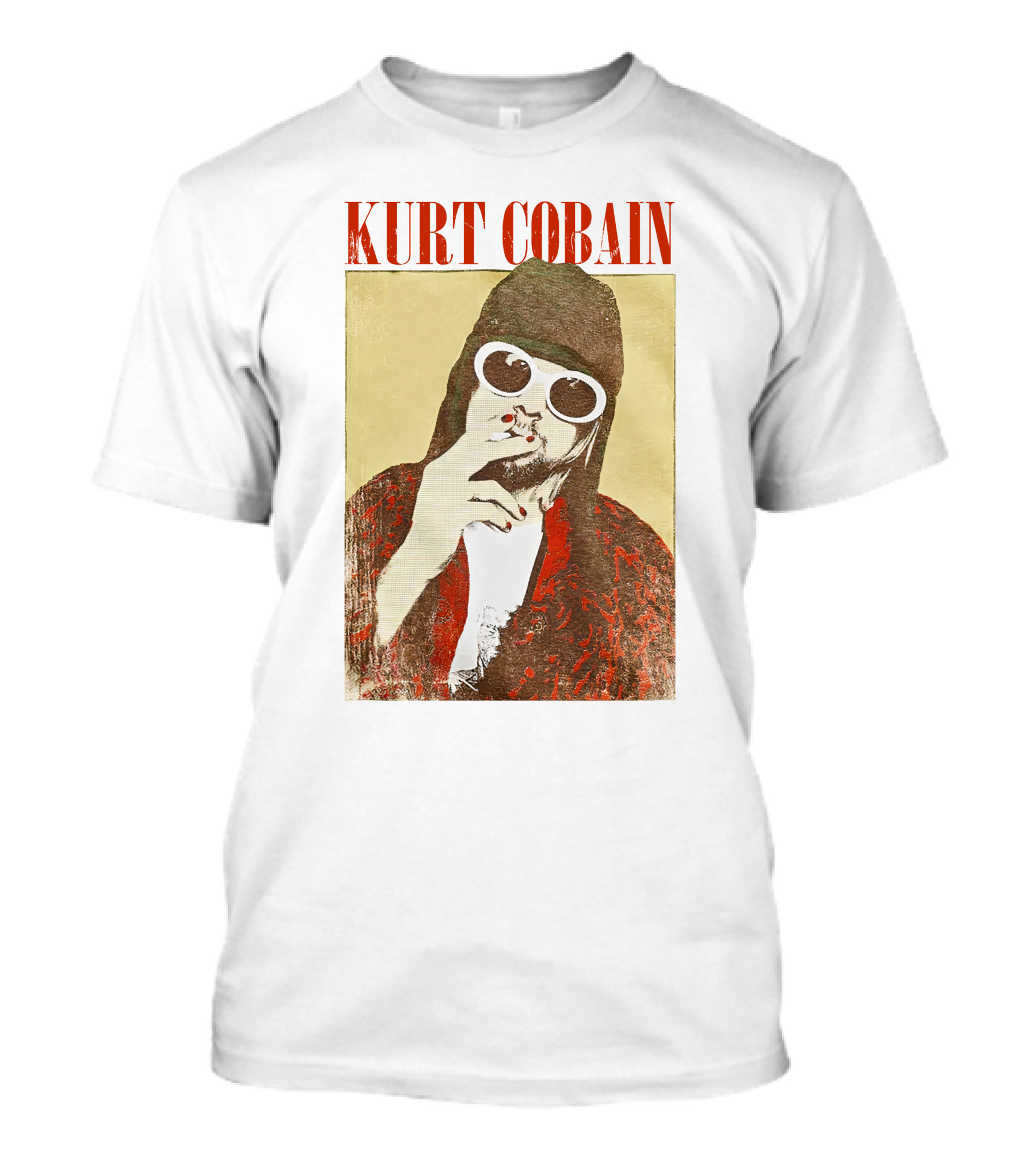 Kurt Cobain Iconic Style Sunglasses T-Shirt