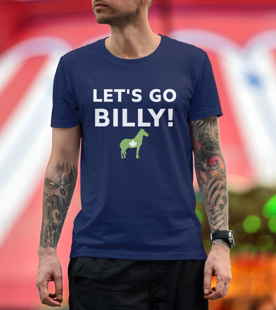 LET'S GO BILLY Maple Leaf Horse Canada Spirit T-Shirt