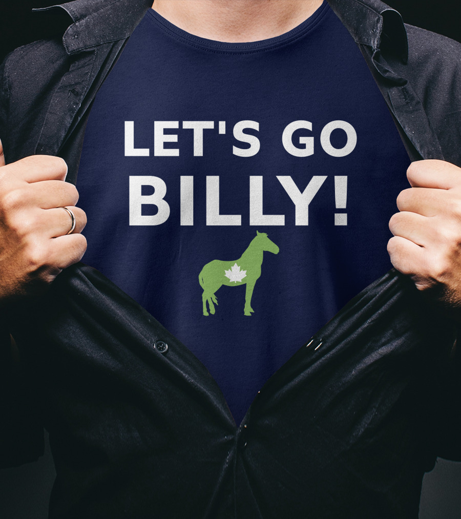 LET'S GO BILLY Maple Leaf Horse Canada Spirit T-Shirt