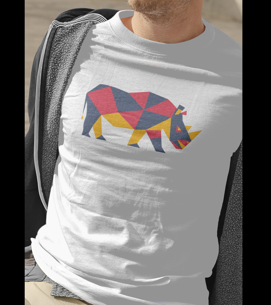Kevin Pietersen Sorai Shop Rhino Geometric Multicolor T-Shirt