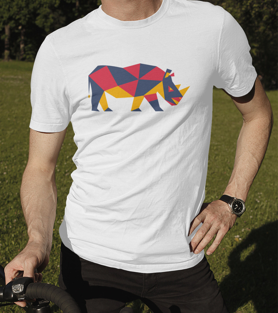 Kevin Pietersen Sorai Shop Rhino Geometric Multicolor T-Shirt