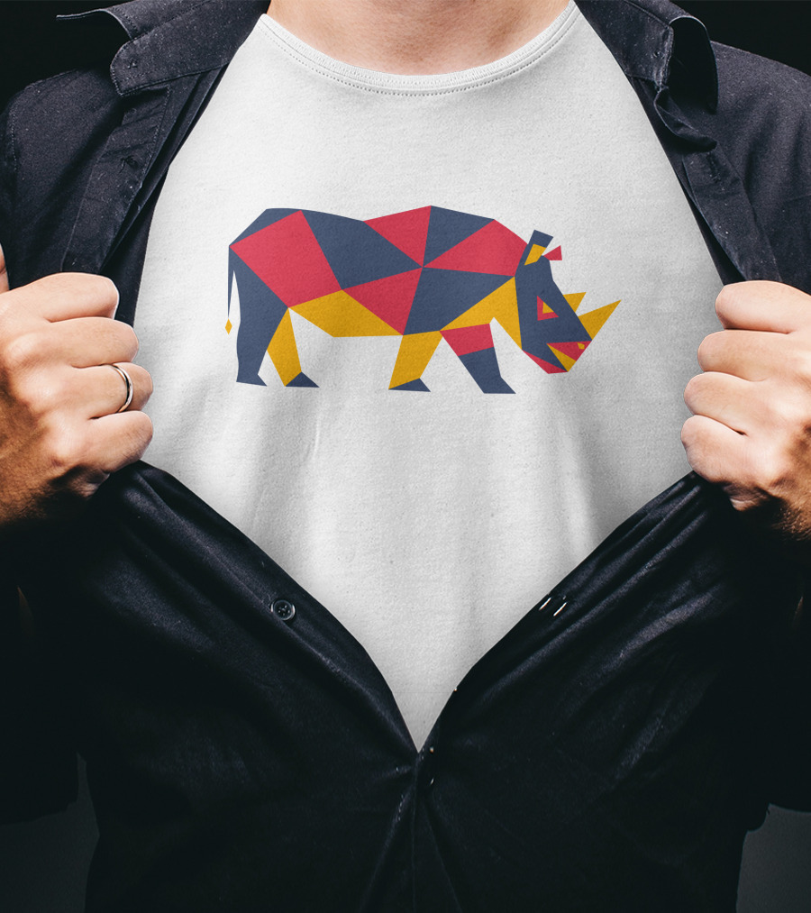 Kevin Pietersen Sorai Shop Rhino Geometric Multicolor T-Shirt