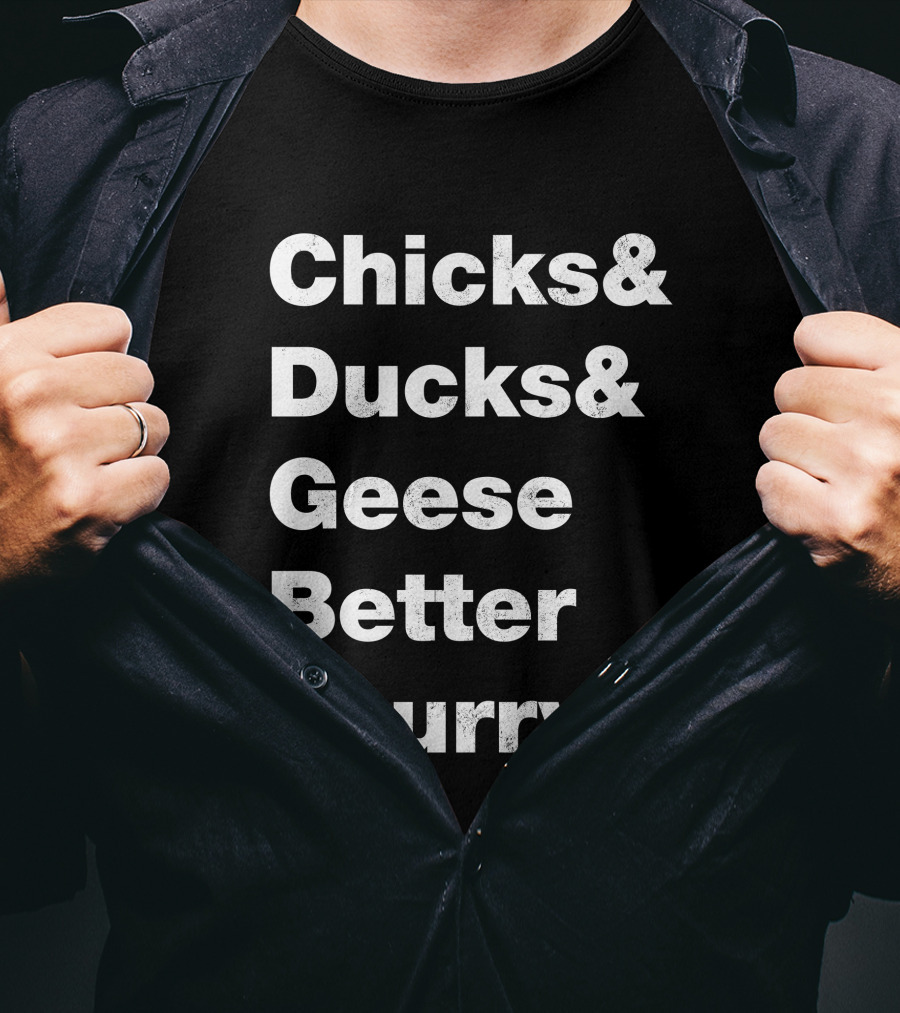 Chicks And Ducks And Geese Better Scurry Rodgers And Hammerstein Oklahoma Music Lyric T-Shirt