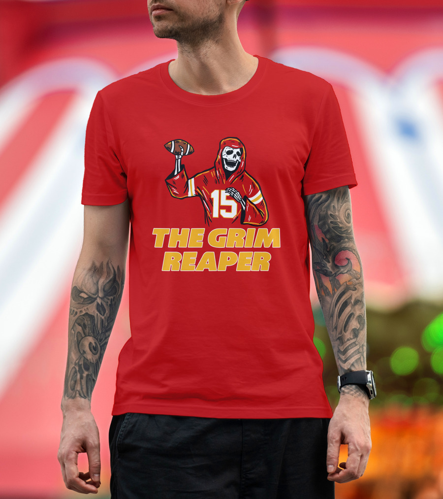 The Grim Reaper 15 Patrick Mahomes KC Chiefs T-Shirt