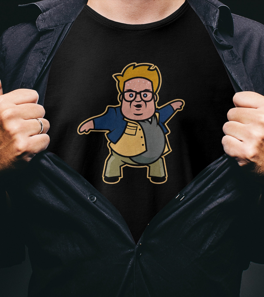 Jon Sciambi Fat Guy In A Little Coat Chris Farley Homage T-Shirt