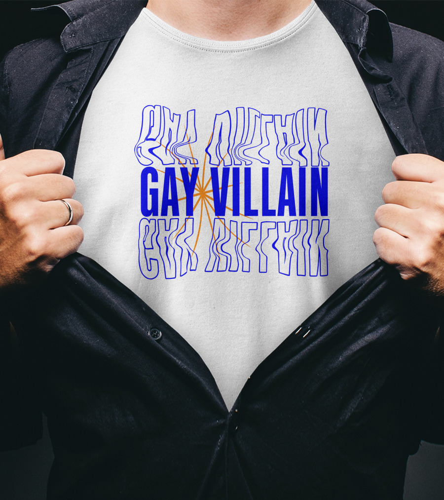 Gay Villain Reflections With Starburst Motif T-Shirt